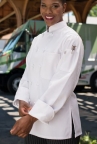Female Chef Jacket with Embroidered Austin CC Logo